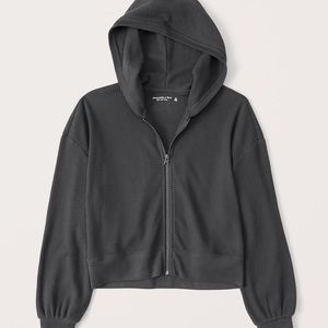 A&F Waffle Full-Zip Hoodie